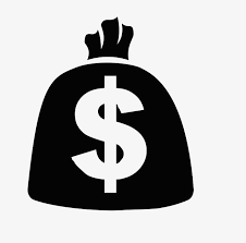 Woman wearing red and white striped shirt showing. Black Money Logo Logodix