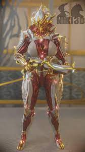 1girls 3d 3d (artwork) breasts garuda (warframe) garuda prime  (warframe) hips holding weapon large breasts niki3d thighs warframe wide  hips 