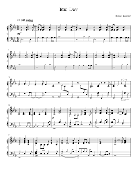 Bad Day Daniel Powter Piano Accompaniment Sheet Music For Piano Solo Musescore Com