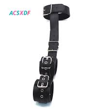 Fetish Neck Collar To Hand Restraint Wrist Cuffs Leather Bondage Restraints  Sex Toys For Couple Sex Products From 10,43 € | DHgate