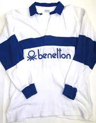 Benetton rugby tank top light blue. Benetton Shirt 80s Sweatshirt Rugby Shirt White Sweatshirt