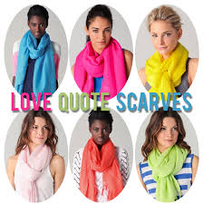 Scarves with quotes on them. Obsession Love Quote Scarves Brightontheday