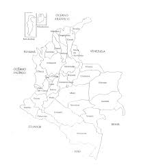 Mapa de colombia politico regiones relieve para colorear. Mapa Politico De Bogota Para Colorear