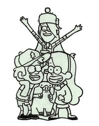 Dipper pines is the twin brother of mabel pines. Dipper Pines And Mabel Pines With Wendy Corduroy Is Thrilled Gravity Falls Coloring Page Kids Play Color
