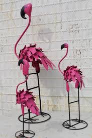 Tropical metal home décor, decorative tropical bathroom décor. Metal Flamingo Garden Ornament Sculpture Art Handmade Recycled Metal Bird Decor Enoxmedia Ornaments Statues
