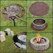 Tractor supply fire pit grill. Diy Stone Paver Fire Pit 39 Metal Fire Ring From Tractor Supply And 36 Flagstone Pavers From Lowes At 2 38 A Paver Fire Pit Garden Fire Pit Backyard Fire