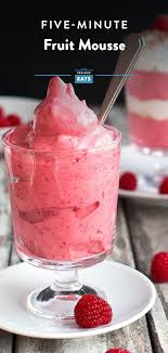 Light And Easy 5 Minute Fruit Mousse Recipe Mousse Recipes Fruit Dessert Recipes