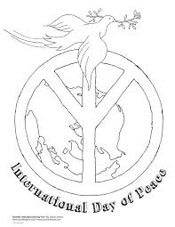 Peace Day Coloring Pages International Day Of Peace Peace Harmony Day