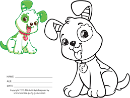 Truskawkowe Ciastko Kolorowanki Dog Template Strawberry Shortcake Coloring Pages