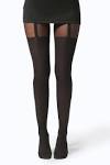 Mock suspender tights