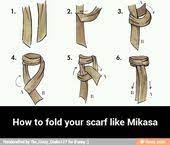 Maybe you would like to learn more about one of these? How To Fold Your Scarf Like Mikasa Ifunny Scarf Tying Mens Winter Scarf Mikasa Scarf