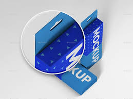 Download Hanging Slim Flat Rectangle Box Mockups Box Mockup Box Packaging Design Hanging
