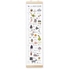 Buy them or whip out some paper and make your own; Personalised Alphabet Height Chart Hardtofind
