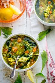 I love to prepare a really big pot on a sunday evening, for the rest of the week. Chicken Quinoa Soup With Mustard Greens And Turmeric Healthy Seasonal Recipes