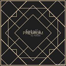 vector geometric frame in art deco style square vector abstract element for design art deco border light golden vector frame premium vector frame in luxury