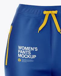 Download Women S Pants Mockup Front View In Apparel Mockups On Yellow Images Object Mockups