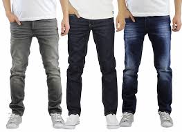 Details About Crosshatch Jaco Mens Jeans Skinny Stretch Distressed Denim Pants