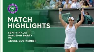 1 in the world in singles by the women's tennis association (wta). Ashleigh Barty Vs Angelique Kerber Semi Final Highlights Wimbledon 2021 Youtube