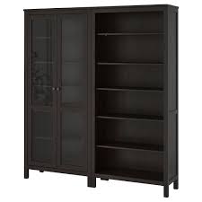 Hemnes Storage Combination W Glass Doors Black Brown 70 7 8x77 1 2 Ikea Hemnes Glass Cabinet Doors Glass Door