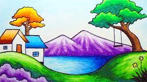 Gambar berikut juga cocok buat anak sd kelas 1 2 dan 3 karena gambar sudah. 25 Ide Gambaran Pemandangan Alam Pemandangan Alam Gambar