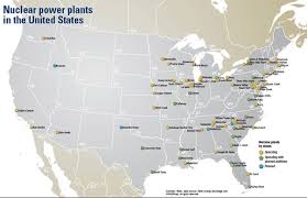 Map of nuclear power plants in the United States