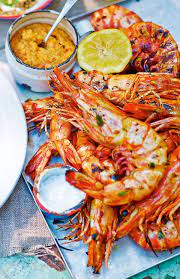 Giant Wild Prawns With Peanuts And Coconut Recipe Delicious Magazine Recipe Prawn Recipes Barbecued Prawns Recipes