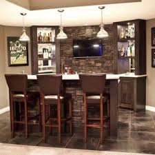 How much does it cost to finish a basement? Decorate A Small Basement Bar Ideas Vanilla H G