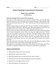 Over 100 free children's stories followed by comprehension exercises, as well as worksheets focused on specific comprehension topics (main idea, sequencing, etc). 4th Grade Reading Comprehension Worksheets Best Coloring Pages For Kids