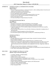 Before a plant or facility is handed over for normal operation, it should be inspected, checked, cleaned, flushed, verified and tested. Senior Electrical Resume Samples Velvet Jobs