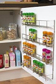andrew james etagere a epices de 4 niveaux a fixer au mur ou dans un placard rangement cuisine etagere a epices rangement epices