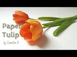 Realistic Paper Tulip Craft These Paper Tulips Are Simply Amazing You Won T Believe How Simple Th Paper Flowers Diy Paper Flower Tutorial Crepe Paper Crafts