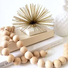 Harlow Thistle Home Design Lifestyle Diy Diy Large Wooden Prayer Beads Wood Beads Diy Prayer Beads Diy Wood Bead Garland