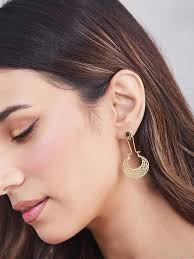 Buy Fabindia Olive Silver Chandbali Earrings Online