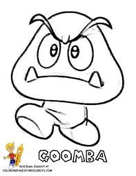 Free coloring pages of kids heroes. Goomba Coloring Pages Coloring Home