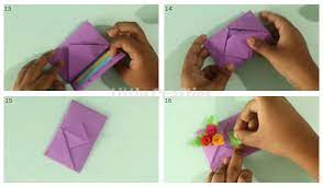 How to make an easy origami leaf card out of paper tutorial instructions fun cool. Pull Tab Origami Greeting Card Diy Birthday Card Origami Envelope