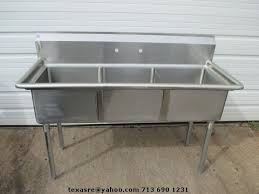 3 compartment sink, 18ga, no d/b, nsf