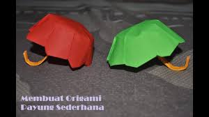 Pada vidio kali ini cara membuat payung dari kertas origami dengan gampang. Tutorial Membuat Origami Payung Kertas Sederhana Youtube