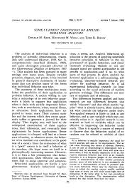 Some Current Dimensions Of Applied Behavior Analysis1 Donald M Baer Montrose M Wolf And Todd R Behavior Analysis Applied Behavior Analysis Applied Behavior
