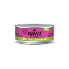 Transition any cat from to a species appropriate raw meat diet! Rawz 96 Chicken And Chicken Liver Pate Canned Food For Cats Hearty Pet