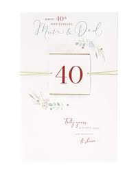 When searching for 40th anniversary gifts for parents, you might be wondering, what is the flower for 40th anniversary? Mum And Dad 40th Anniversary Card 40th Anniversary Gifts Wedding Anniversary Card Mum And Dad Anniversary Gifts Buy Online In Aruba At Aruba Desertcart Com Productid 176407735
