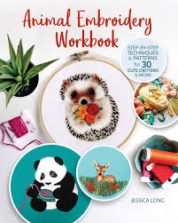 Your kit will include fabric printed in the usa or blank fabric from kaufman fabrics. Animal Embroidery Workbook Step By Step Techniques Patterns For 30 Cute Critters More Landauer Designs Include Foxes Sloths Hedgehogs Giraffes Cats Chickadees Pandas Bees Flowers More Jessica Long 9781947163461 Amazon Com Books