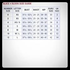 Alice Olivia Size Chart