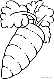 More than 5.000 printable coloring sheets. Big Thick Carrot Coloring Page Coloringall