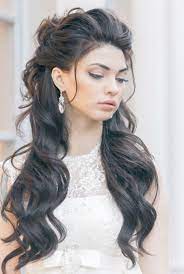 Simple Wedding Hairstyles For Long Hair Diy Wedding Hairstyles Bangs Weddinghairstyles Long Hair Styles Hair Styles Half Updo Hairstyles
