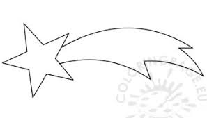 412 x 318 file type: Christmas Star Comet Coloring Page