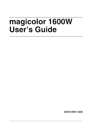 The magicolor 1600w is a personal color laser printer for home or office. Https Www Bhphotovideo Com Lit Files 63820 Pdf
