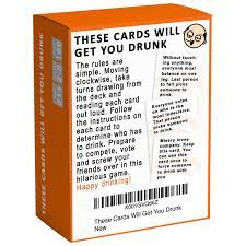 Drinking card games are the perfect icebreaker for a party! Amazon Com These Cards Will Get You Drunk Fun Adult Drinking Game For Parties Toys Games