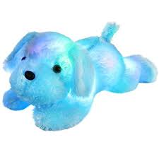 Wewill Creative Night Light Led Stuffed Animals Lovely Dog Glow Plush Toys Gifts For Kids And Mother S Day 18 Inch Blue Dog Stuffed Animal Plush Dog Animals