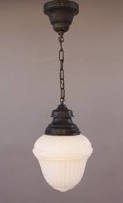 This lamp will come with a white pendant cord and a white ceiling plate attached, all ready for wiring into the ceiling. 1920s Milk Glass Pendant Classic Design School House Light Lamp Lantern 8464 School House Lighting Milk Glass Lighting Design Interior