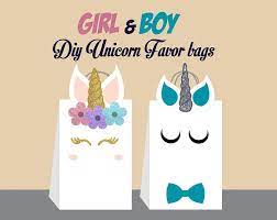 Unicorn Diy Favor Bag Template Unicorn Party Bags Printable Etsy Unicorn Party Bags Unicorn Party Unicorn Birthday